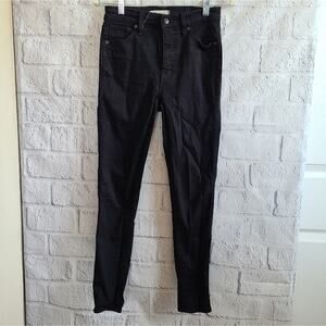 Madewell Black Denim 10" High Rise Skinny Jeans Women's 25